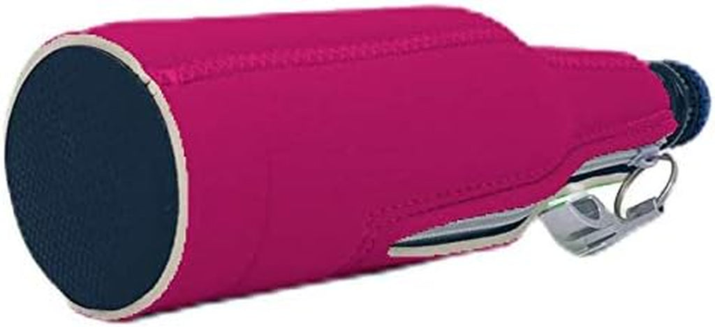 Beach Please Beer Bottle Coolie with Opener (Magenta)