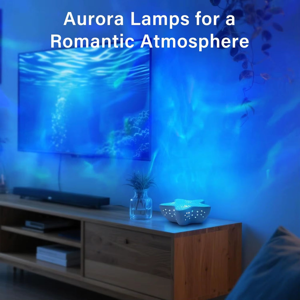Illuminate Your Space with the Starfish Projector Lamp - A Dreamy Rechargeable Night Light for Kids and Festive Decor