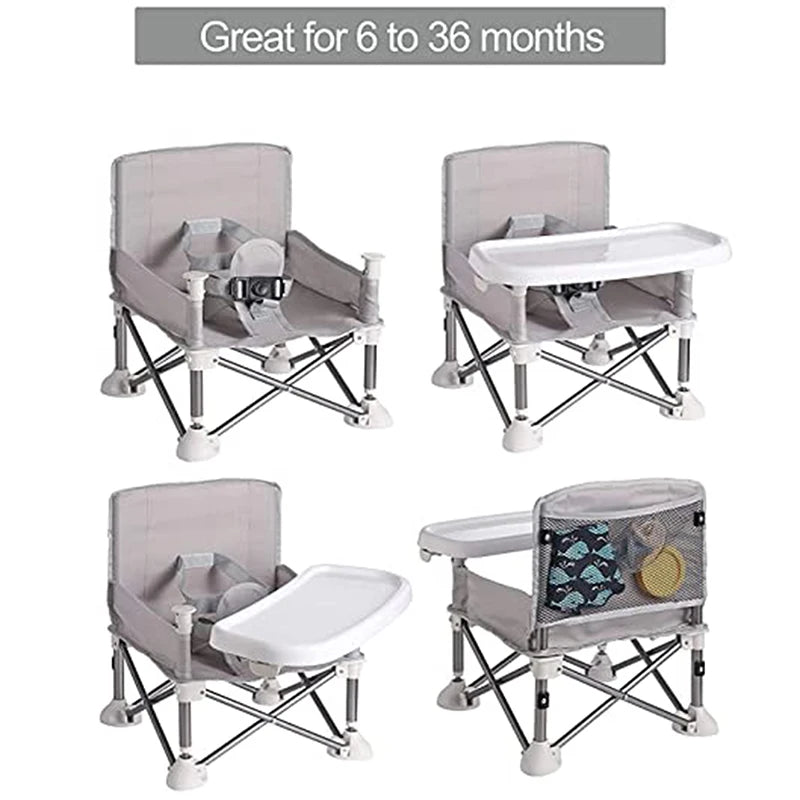 Comfortable and Convenient Baby Foldable Portable Dining Chair - Perfect for Beach and Camping Adventures!
