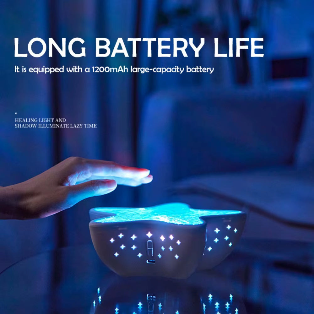 Illuminate Your Space with the Starfish Projector Lamp - A Dreamy Rechargeable Night Light for Kids and Festive Decor