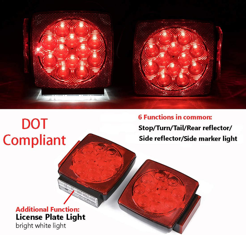 Upgrade Your Towing Experience with Our 12V Submersible LED Trailer Tail Light Kit – Waterproof & Versatile for Boats, Trucks, and More!