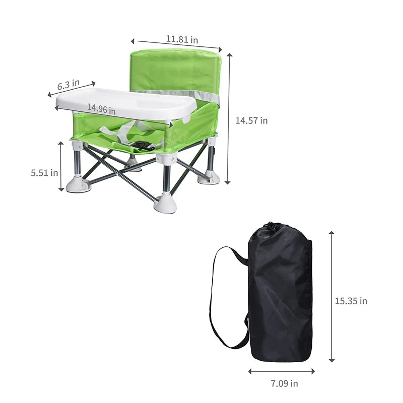 Comfortable and Convenient Baby Foldable Portable Dining Chair - Perfect for Beach and Camping Adventures!