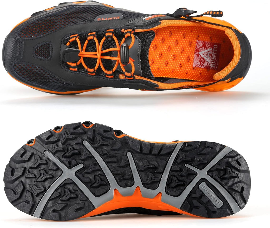 Men'S Amphibious Water Shoes - Hiking Sandals for Men Outdoor Water Sandal Closed Toe Non-Slip River Shoes Summer Quick Drying Aqua Shoe