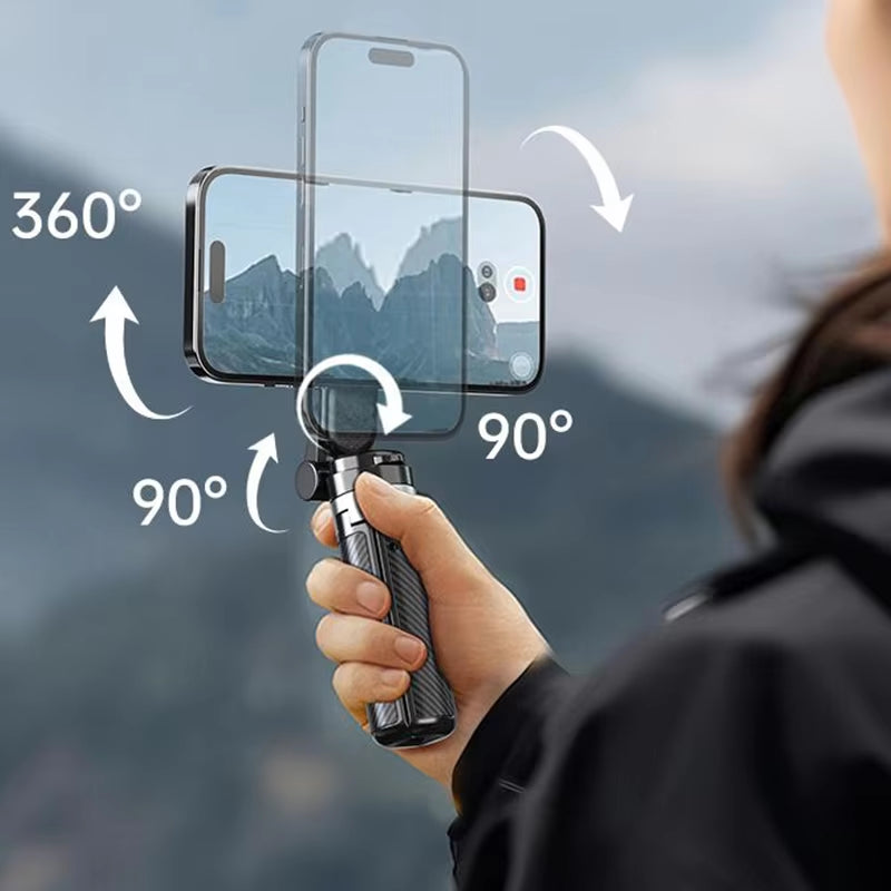 Capture Every Moment with the Magnetic 360° Rotation Bluetooth Selfie Stick - Your Portable Telescopic Tripod for Stunning Live Streaming and Photography