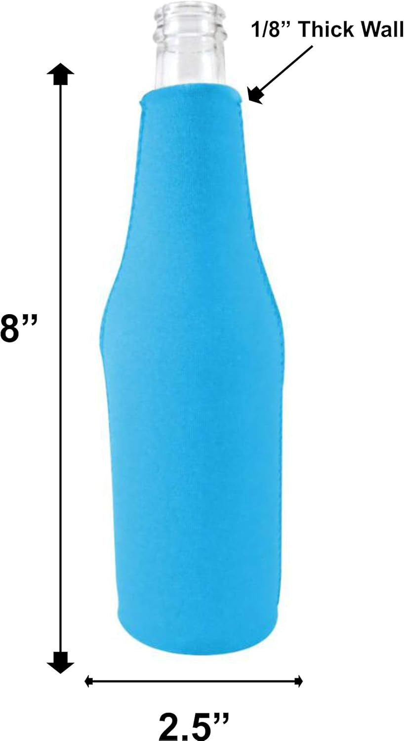 Beach Life Beer Bottle Coolie (Royal Blue, 1)