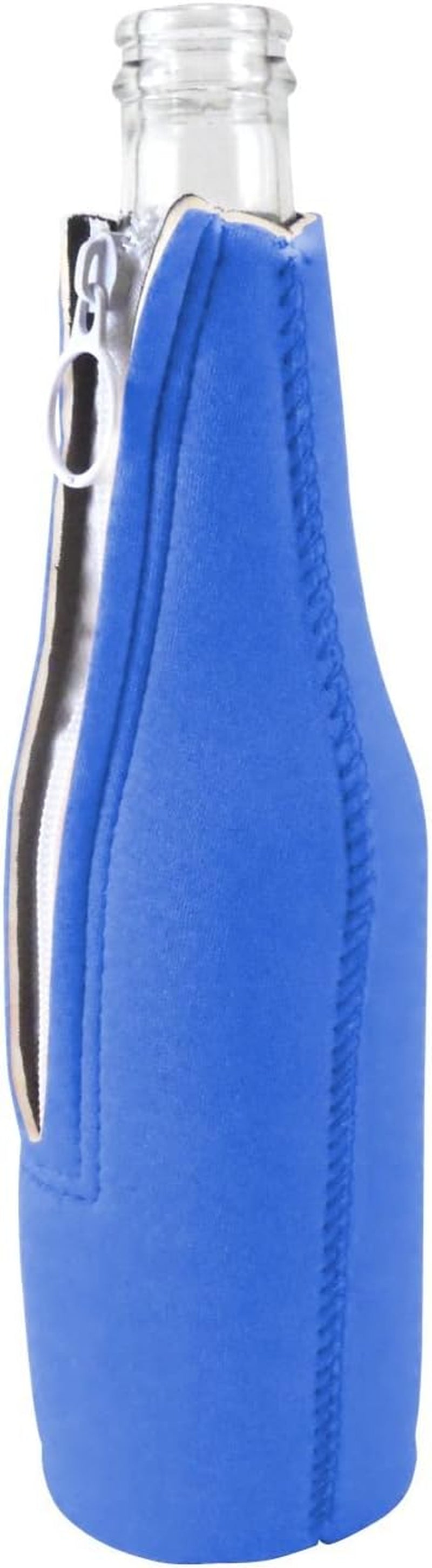 Beach Life Beer Bottle Coolie (Royal Blue, 1)