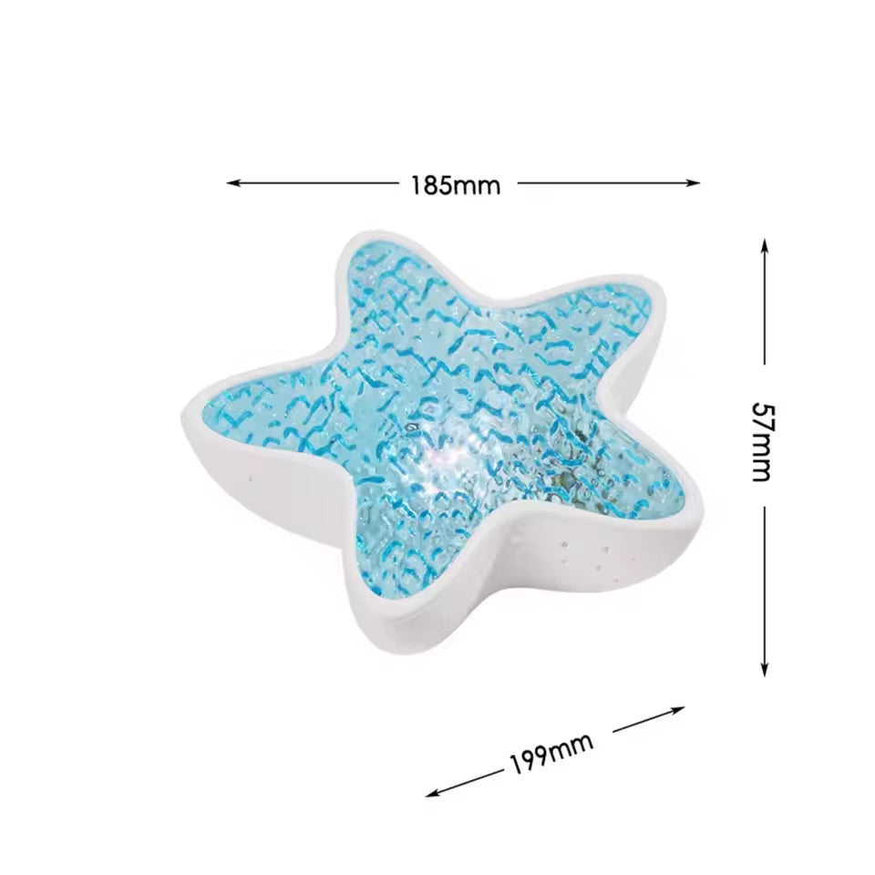 Illuminate Your Space with the Starfish Projector Lamp - A Dreamy Rechargeable Night Light for Kids and Festive Decor